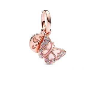 Pandora Style Rose Gold Butterfly Charm